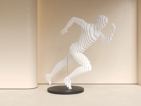 人物切片雕塑 人物摆件 雕塑摆件 景观小品 公园人物雕塑 人su模型