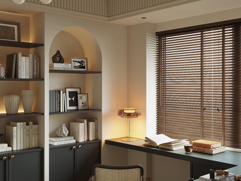 法式中古风书房su模型