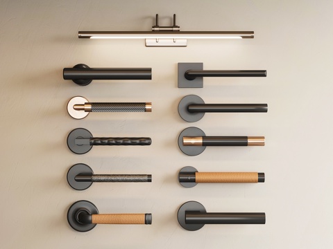  现代拉手门把手3d模型 