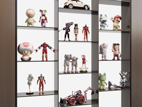  现代玩具手办3d模型 