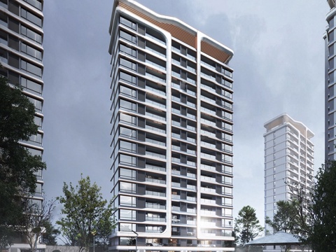 现代高层住宅  小区住宅建筑 高端住宅su模型