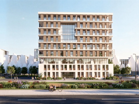 现代工业厂房 现代产业园 多层办公 厂房 产 产业园 办公楼su模型