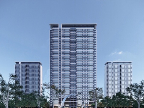 现代高层住宅  小区住宅建筑 公建建筑su模型