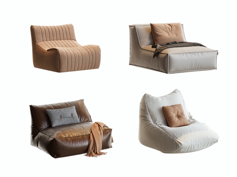  现代懒人沙发3d模型 