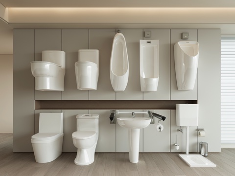  现代马桶便器su模型 