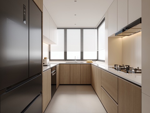  现代意式厨房3d模型 