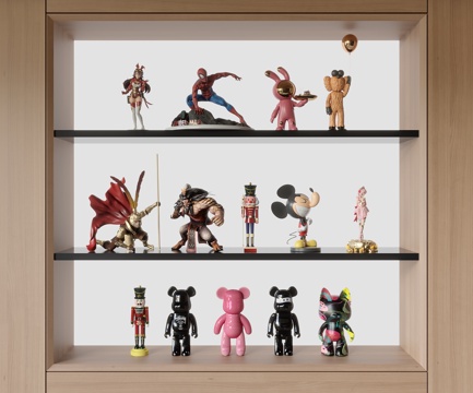 现代玩具手办su模型