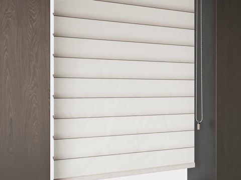  现代窗帘卷帘3d模型 