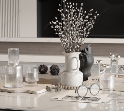  现代装饰品摆件3d模型 