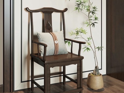 新中式椅子su模型