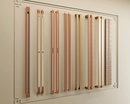 现代拉手门把手3d模型