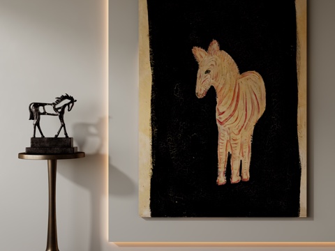 中古风 挂画3d模型