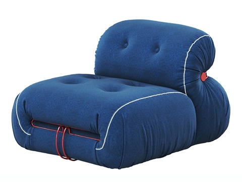  现代单人沙发 休闲椅su模型 