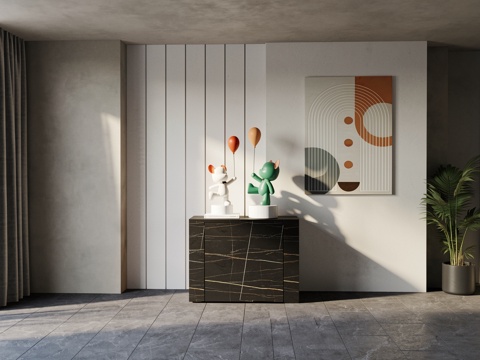 现代装饰品_摆件_雕塑su模型