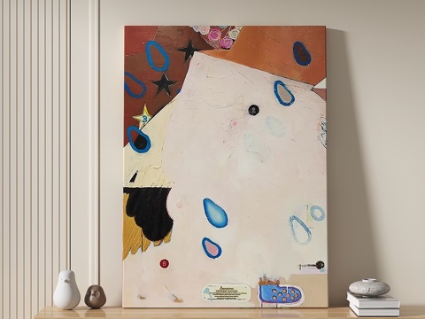  现代，简约，抽象，挂画3d模型 