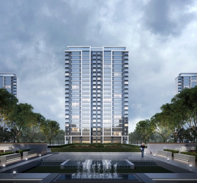 现代高层住宅  小区住宅建筑su模型