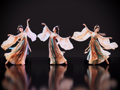 2D古风舞蹈美女 古装美女 古典美人 古风美女 盛装舞蹈su模型