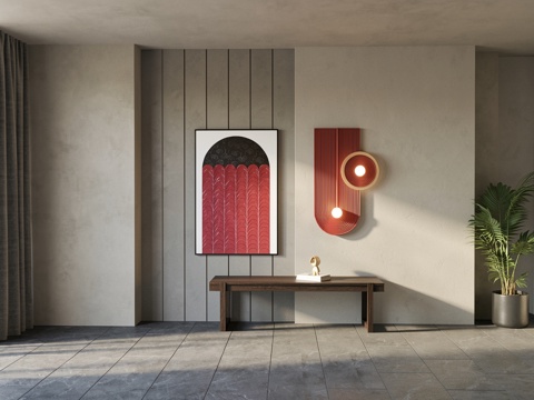 现代装饰品_摆件_雕塑  挂画su模型