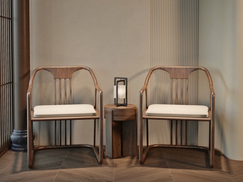 新中式椅子su模型