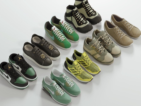  现代运动鞋3d模型 