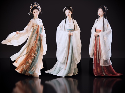 2D古装人物 古装美女 古代优伶 古装戏子 古典美人 古装人su模型