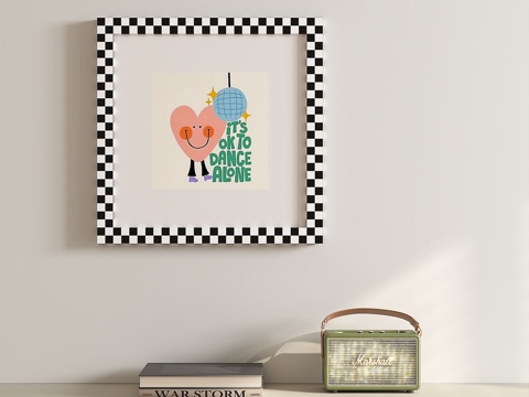  现代，简约，抽象，儿童，挂画3d模型 