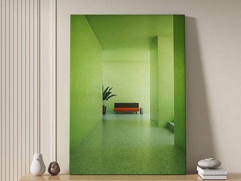  现代，简约，抽象，挂画3d模型 