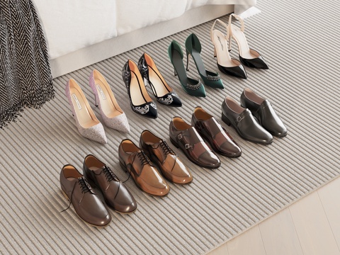  现代皮鞋3d模型 