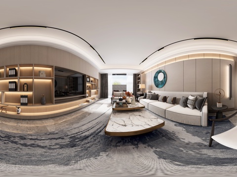  新中式客厅 新中式沙发茶几 挂件 