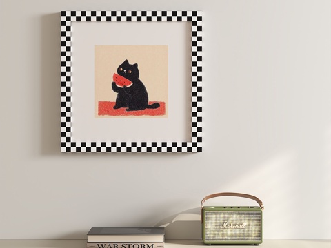  现代，简约，抽象，儿童，挂画3d模型 