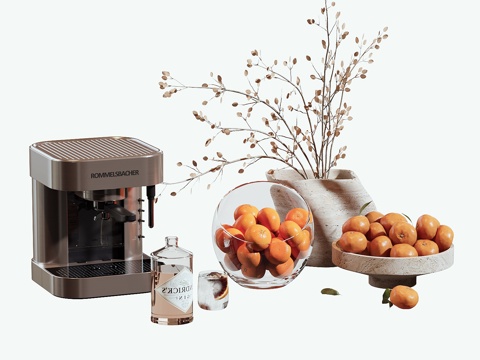  现代水果咖啡机3d模型 