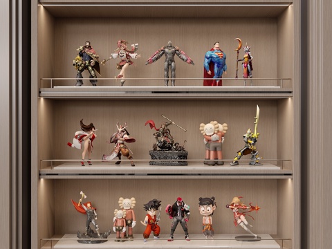 现代手办玩具su模型