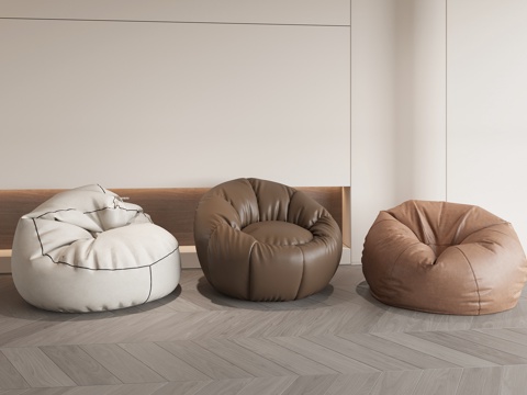  现代懒人沙发3d模型 