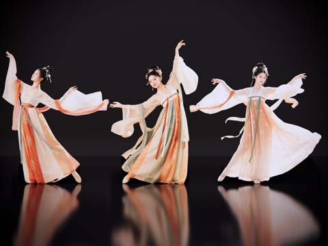 2D古风舞蹈美女 古装美女 古典美人 古风美女 盛装舞蹈su模型