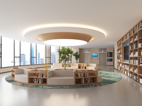 阅读休闲等候区3d模型