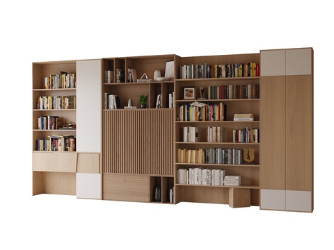 现代书柜3d模型