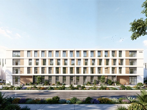  现代工业厂房 现代产业园 多层办公 厂房 产 产业园 办公楼su模型 