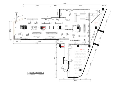 斯凯奇运动服装店运动鞋店阿迪达斯耐克服装店优衣库服装店cad施工图