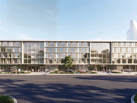 现代工业厂房 现代产业园 多层办公 厂房 产 产业园 办公楼su模型