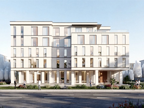  现代工业厂房 现代产业园 多层办公 厂房 产 产业园 办公楼su模型su模型 