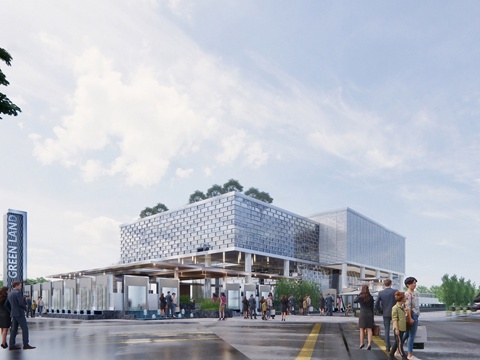 现代售楼处建筑 售楼部建筑su模型