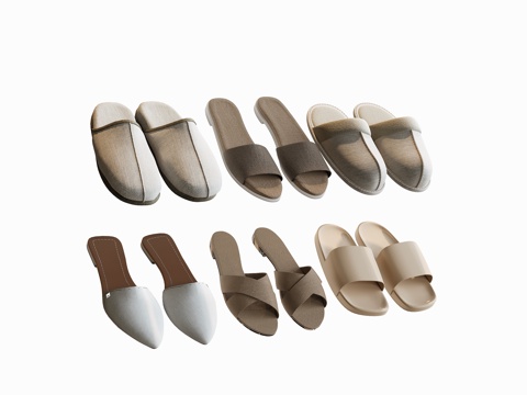 现代拖鞋su模型