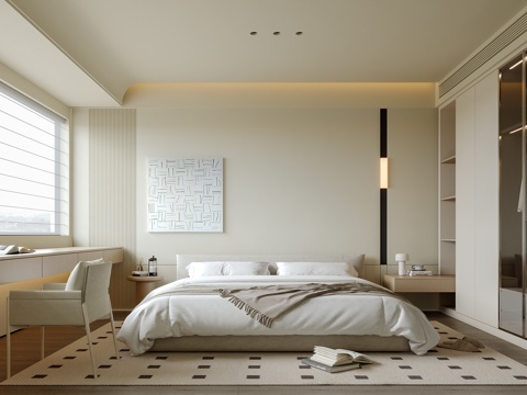 侘寂风卧室su模型