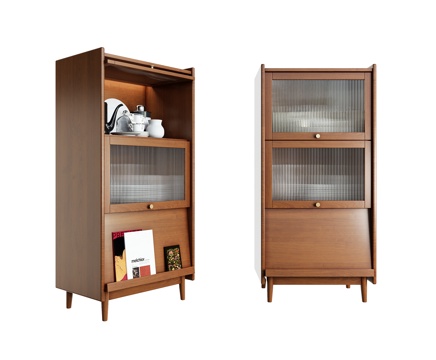  现代置物柜边柜3d模型 