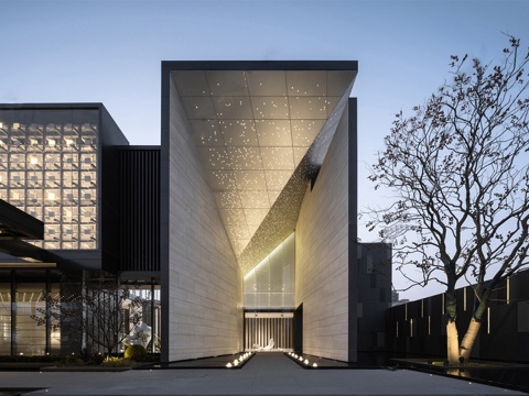 现代售楼处建筑 售楼部建筑su模型