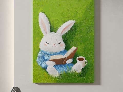  现代，风景，油画，治愈系，简约，新中式，儿童，挂画3d模型 