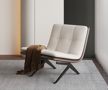 现代意式休闲沙发 单人沙发 现代意式休闲椅su模型