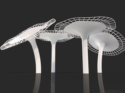 现代柱子 景观柱 景观亭 格栅柱子 装饰柱子 室内柱子 圆柱su模型