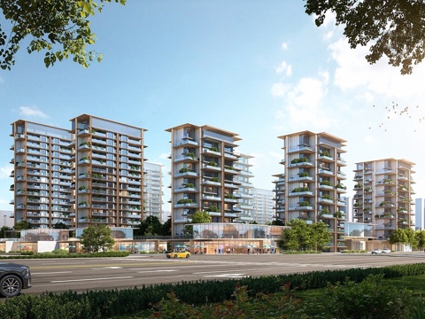 现代高层住宅  小区住宅建筑su模型