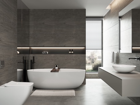  现代卫生间su模型 